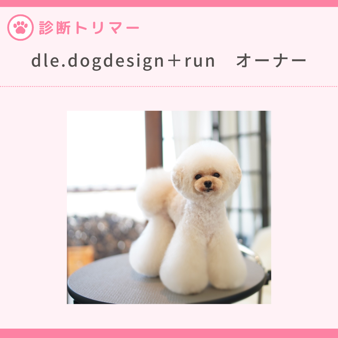 インターペット4/4【dle dogdesign＋run オーナー】お手入れ診断事前予約（カード払いのみ）