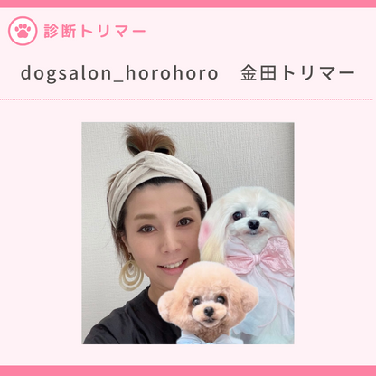 インターペット4/4【dogsalon_horohoro 金田トリマー】お手入れ診断事前予約（カード払いのみ）